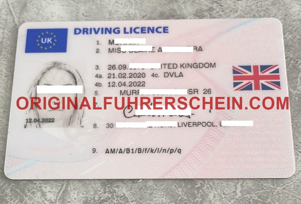DVLA registrierten englischen Führerschein kaufen